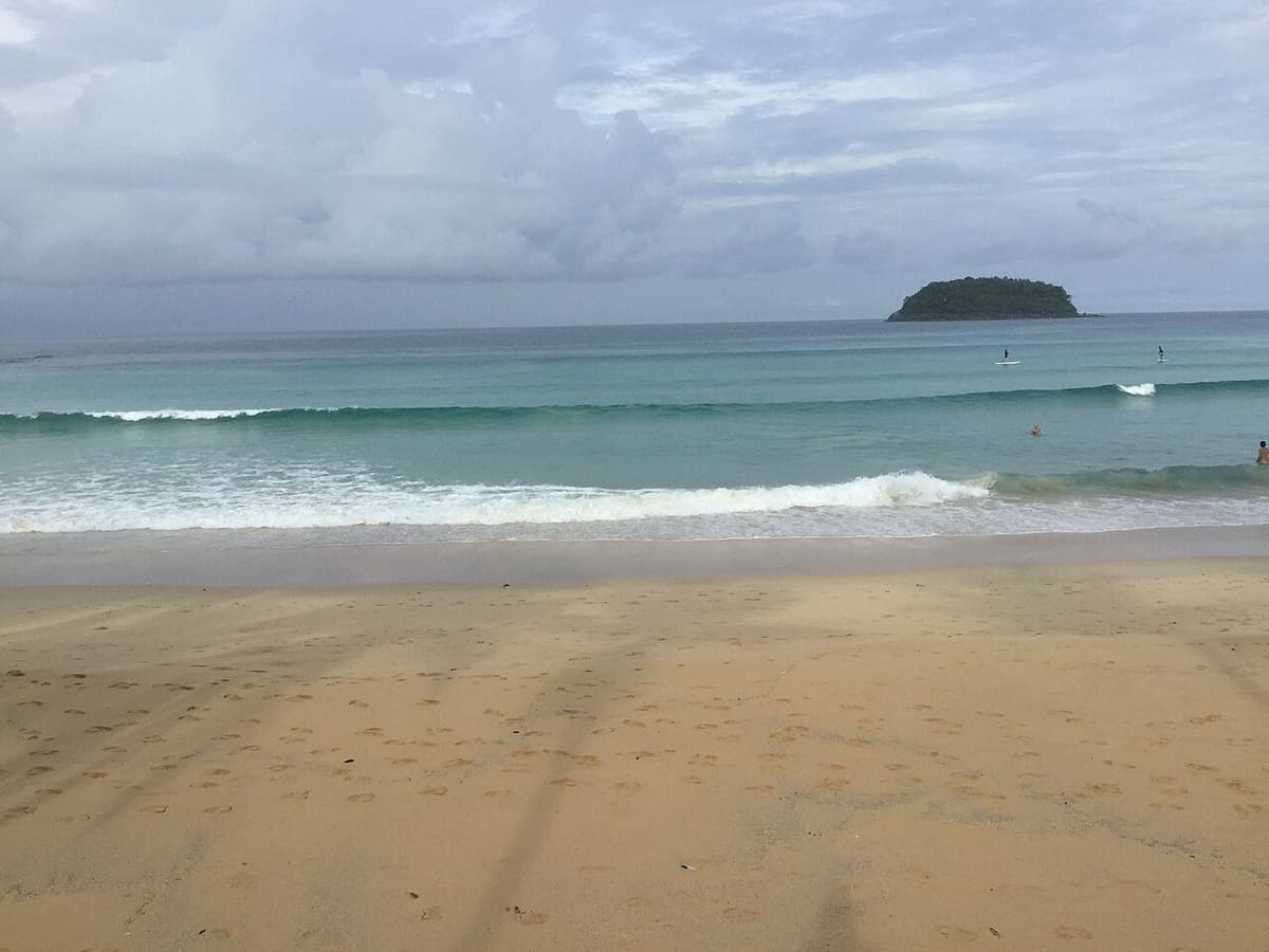 Kata Beach with the islet of Koh Pu offshore