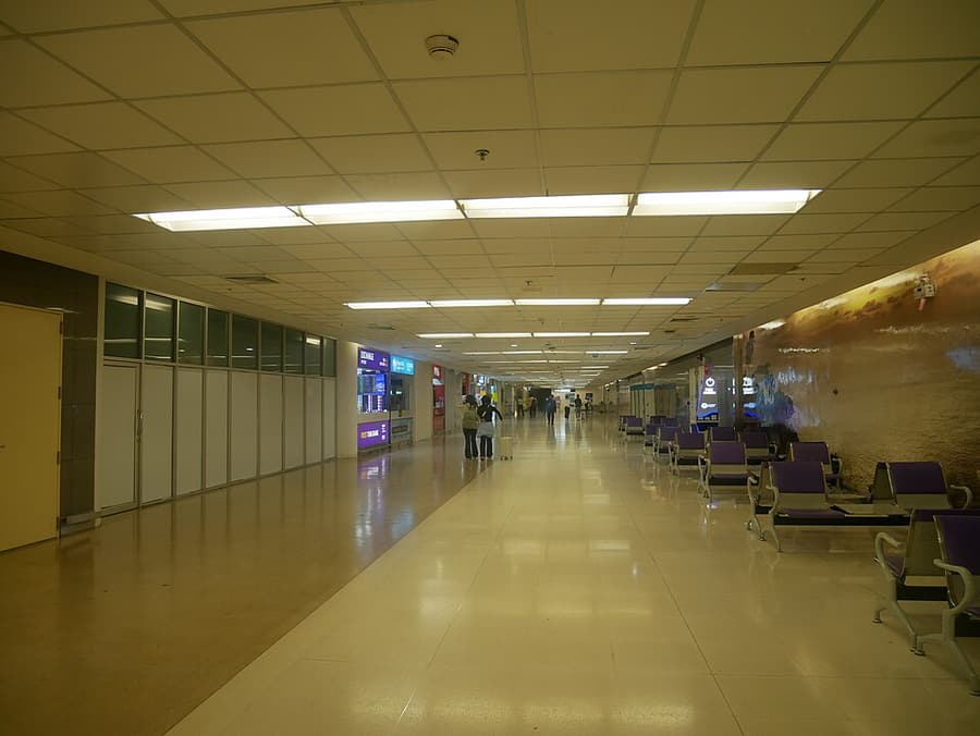 Inside the terminal at Phuket International Airport