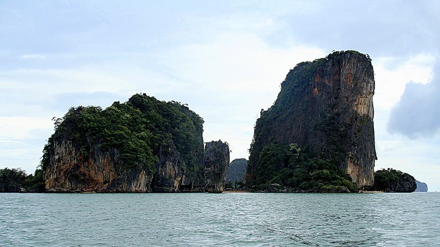 The limestone islands of Khao Phing Kan, known as James Bond Island