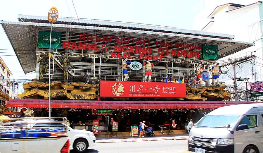 The entrance to a Muay Thai boxing stadium in Patong