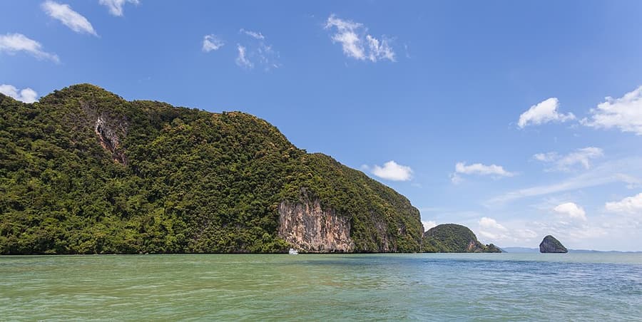 The limestone island of Koh Panak in Phang Nga Bay